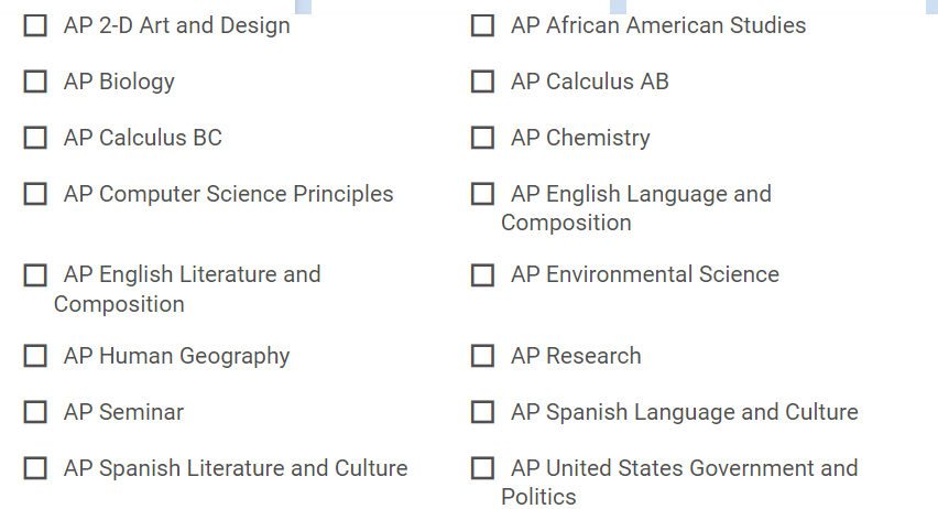 list of offerings